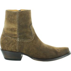 Old Gringo heren cowboy enkellaars in bruin suede