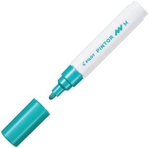 Pilot Pintor Metallic Groene Verfstift - Medium marker met 1,4mm schrijfbreedte - Inkt op waterbasis - Dekt op elk oppervlak, zelfs de donkerste - Teken, kleur, versier, markeer, schrijf, kalligrafeer…