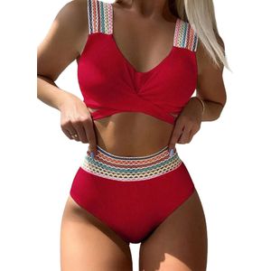 Sundance Bikini Premium - Dames - Strandkleding - Lichte Push Up - Zwemkleding - Badpak - Rood