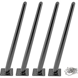 Inovra ® Verstelbare Metalen Tafelpoten Set van 4 voor Diverse Meubels, Inclusief Montagebenodigdheden