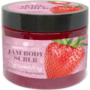 Fresh Secrets Jam Body Scrub Voedend, Aardbei 320ml