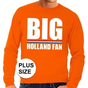 Oranje Big Holland Fan grote maten sweatshirt heren - Oranje Koningsdag/ Holland supporter kleding XXXL