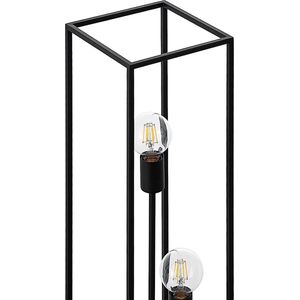 Lindby - vloerlamp - 3 lichts - staal - H: 120 cm - E27 - zwart