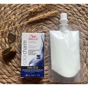 Wella Color Charm Permanent Liquid Haircolour - 7AA + developer - Medium Blonde Intense Ash - Haarverf - Haarkleuring - Medium Blond - Ashblonde - Asblond - Blond