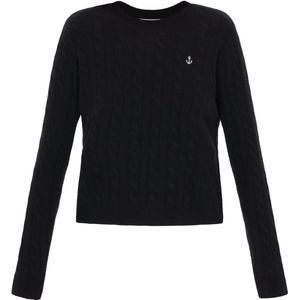 DreiMaster - Maritim - Trui - Zwart - Geribbeld Gebreid