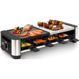 FRITEL RSG 3280 - Raclette grill met 2 in 1 bakplaat, steengrill en raclette functie - 1400 W