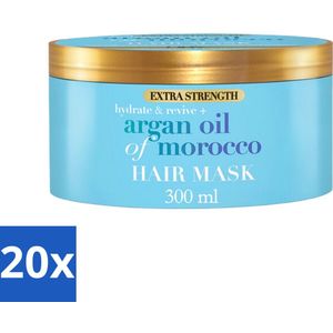 OGX - Argan Oil of Morocco - Haarmasker - Extra Sterk - Voor Beschadigd Haar - 300 ml - Bulkverpakking - 20 stuks