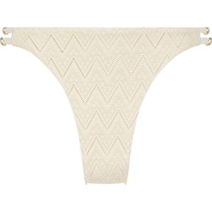 Hunkemöller Dames Badmode Cheeky Tanga Bikinibroekje Crochet - Wit - maat XS
