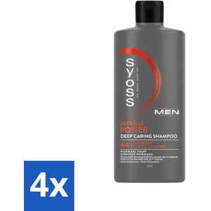 SYOSS - Men Power - Shampoo - Langdurige Styling - 440ml - Voordeelverpakking - 4 stuks