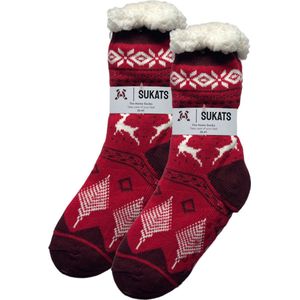 Sukats® Huissokken - Homesocks - Maat 36-41 - Dames Huissokken - Antislip Sokken - Fluffy Sokken - Slofsokken - Variant 117 - Meerdere Maten en Varianten - Verwarmde Sokken