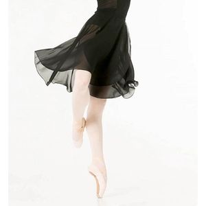 Dancer Dancewear® Balletrok zwart dames | Aria | Wikkelrok | Lange rok voor dans | Balletrok dames | Maat 34/36 | Maat S