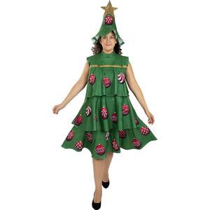 FUNIDELIA Kerstboomkostuum voor vrouwen Kerst - One Size - Groen