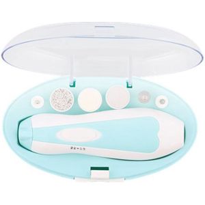 Manicure Pedicure set - Blauw / Wit - Kunststof - 9 x 6 x 16 cm - Spa - Ontspannen - Relax