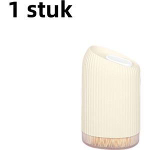 1 artikel - Tandenstokerhouder - Hoogwaardige gepersonaliseerde creatieve tandenstokerhouder voor thuisgebruik - Bevat ongeveer 300 tandenstokers - Beige