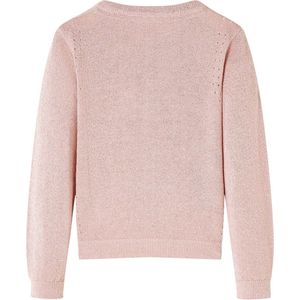 Kindervest Zachtroze Gebreid - Maat 104 (3-4 jaar) Kindervest - Meisjesjas - Wintervest - Zachtroze Kleding - Katonnen Kleding