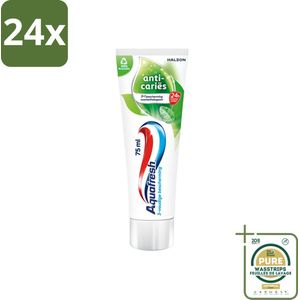 Aquafresh Tandpasta Anti-Caries 75 ml - Voordeelverpakking - 24 stuks - Fluoride - Gaatjes bescherming