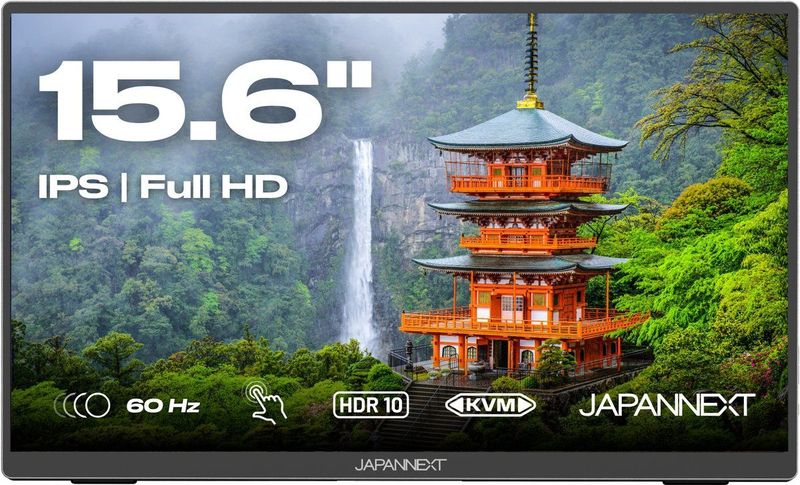 JAPANNEXT - JN-MD-i156FHDR-T - Draagbare Monitor - 15,6 inch - Full HD - Touchscreen - HDR - IPS-paneel