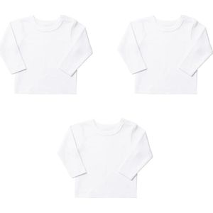 Embrator Baby basis Shirt 3-stuks wit maat 0-3 maanden