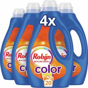 Robijn - Vloeibaar Wasmiddel - Color - 4 x 20 Wasbeurten - Voordeelverpakking