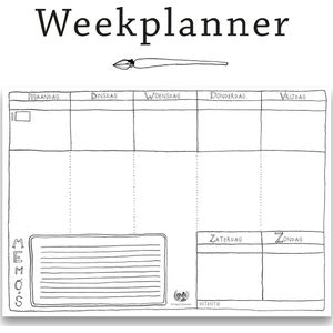 Weekplanner | Papier Souvenir | A3 | 50 vellen | Bureauplanner | Bureaulegger papier | Ongedateerd