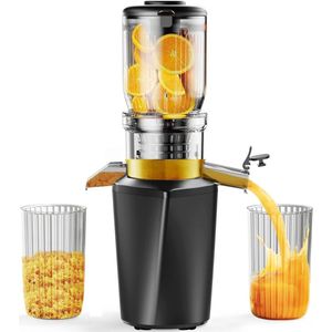 Slowjuicer - Juicer - Juice Maker - Groenten En Fruitpers - BPA Vrij - Sapcentrifuge - Vruchtvleescontainer - Met Pulpcontainer - Grote Vulopening - Langzaam Persen