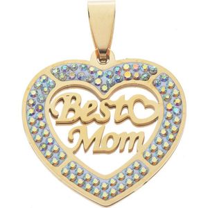 Melady Hanger Dames Ketting Hart Goudkleurig Metaal Hartvormig Best mom Moederdag cadeau