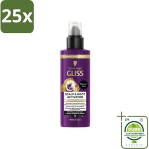 25 x Gliss - Scalp & Root Activator - Siliconenvrij - Voor Gezonde Hoofdhuid - 100 ml - Grootverpakking - Haar Serum - Haargroei Stimuleren - Dun Haar - Haarverlies - Hoofdhuid Verzorgen