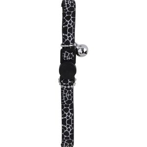 Pawise Halsband voor katten Zwart wit giraffe print