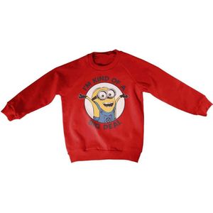 Minions Sweater/trui kids -Kids tm 8 jaar- I'm Kind Of A Big Deal Rood