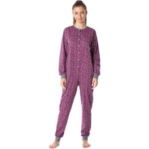 Merry Style Meisjes Jongeren Pyjama Jumpsuit - Lange mouwen - Lange broek - Katoen - MS-MS10-335-PJ - Rood/Sterren - 170