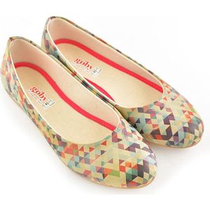 GOBY - Patroon - Ballerinas - Flats - Hoge kwaliteit - Handmade - Meisjesprint - Maat 41