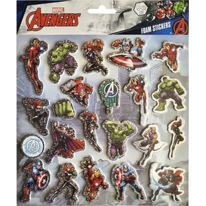Marvel - Avengers - Foam Stickers - 22 stuks - Holografisch - Hulk - Thor - Ironman - Captain America - Black Widow - Hawkeye - superhelden - kado - cadeau -sinterklaas - kerst