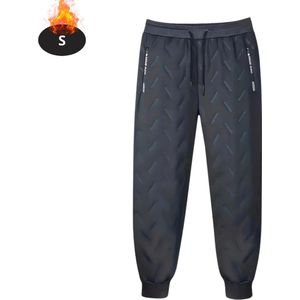 Livano Warme Broek Heren - Thermo - Fleece - Winterbroek - Joggingbroek - Sweatpants - Grijs - XXS
