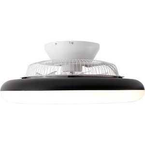 QAZQA clima - Dimbare LED Plafondventilator met Verlichting | Lamp en Afstandsbediening - 1 lichts - Ø 550 mm - Zwart - Woonkamer | Slaapkamer | Keuken