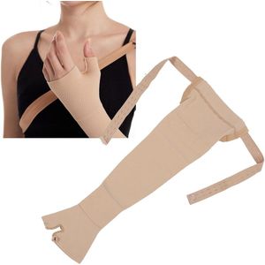 Lymfoedeem-armbeschermer - zacht nylon - hoge elasticiteit - ademend - draagbaar - na borstamputatie - armmanchet - verlichting van zwellingen voor herstel - L-Links