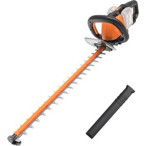 Elektrische Heggenschaar met Dubbele Snijmessen - 40V, Ideaal voor Vakkennis, Zwart/Zilver/Oranje