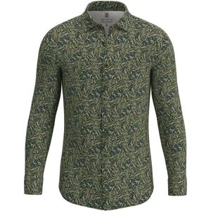 Desoto Overhemd Kent Bladeren Groen - Maat 3XL - Heren - Overhemden Casual