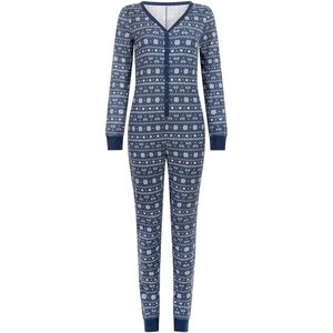 Hunkemöller Jersey onesie Fairisle Blauw XS