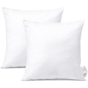 Set van 2 kussenvulling - 7D polyestermix overtrek - 45 x 45 cm binnenkussen vulkussen hoofdkussen bankkussen voor woonkamer, slaapkamer of bed