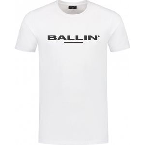 Ballin Amsterdam - Heren Regular fit T-shirts Crewneck SS - White - Maat XL
