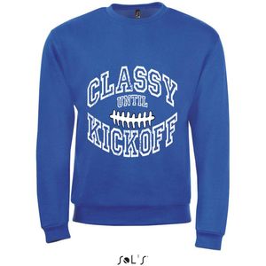Sweatshirt 2-161 Classy until Kickoff - Blauw, S