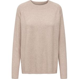 Jacqueline de Yong Trui Jdymarco L/s O-neck Slit Pull Knt N 15292897 Beige Dames Maat - XS