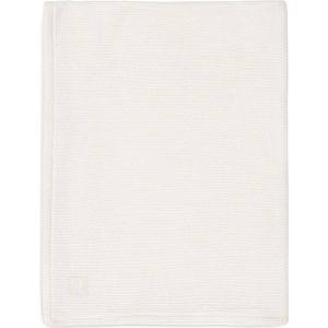 Jollein - Deken Ledikant 100x150cm Basic Knit - Dekentje Baby - Ivory/Coral fleece