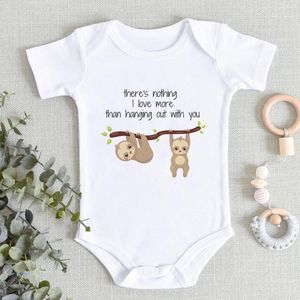Rompertje - Romper - Newborn Kleding - Rompertjes Baby met Tekst - Baby Kleding Jongens en Meisjes - I Love Hanging Out With You - Kraamcadeau - Maat 56