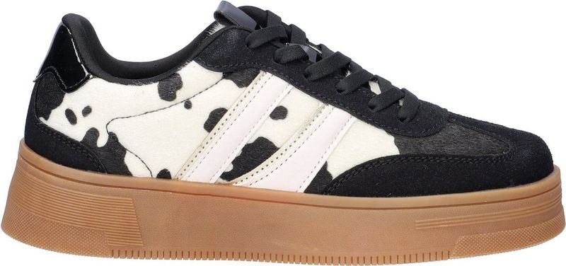 Nelson - Lage Sneakers - Panterprint - Dames - Gevoerd met Textiel - Memoryfoam Voetbed