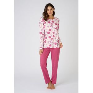 Damart - Ribgebreide pyjama, licht geborstelde binnenkant - Vrouwen - Roze - 50-52 (XL)