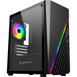 UNYKAch - Mini Glayze - Micro ATX Behuizing - Zwart - ARGB Voorkant