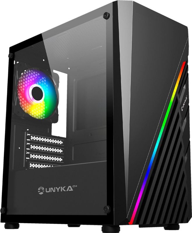 UNYKAch - Mini Glayze - Micro ATX Behuizing - Zwart - ARGB Voorkant