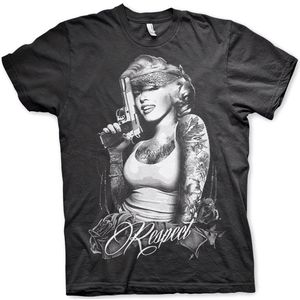 Marilyn Monroe Respect T-Shirt AB-1-18518-L32 Black-S
