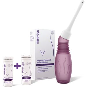 Multi-Gyn Vaginale Douche & 20 Bruistabletten - Vaginale Douche voor Intieme Hygiene, Intieme Verzorging voor optimale Vaginale Gezondheid, te gebruiken tegen afscheiding, jeuk en irritatie, Vaginale Douche spoelt schoon op efficiënte en milde wijze